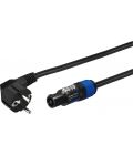 Mains cable with NEUTRIK POWERCON plug NAC3FXXA-W-S, 2 m