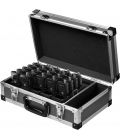 Transport case with integrated charging function, 25-port
