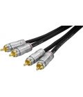 Stereo audio connection cable, 50 Ω, 1.5 m