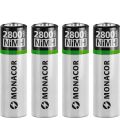 NiMH rechargeable batteries, AA size, set of 4